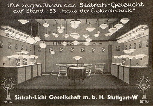 Sistrah Anzeige Messestand 
Erscheinungstermin 1936.
