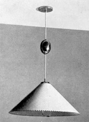 Deckenpendelleuchte, 1934, für Bünte & Remmler, Frankfurt