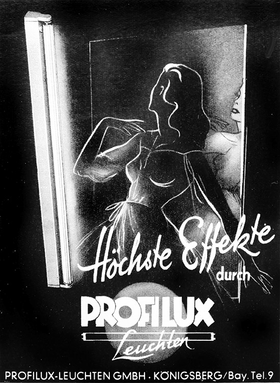 Profilux Leuchtenanzeige von 1953. 