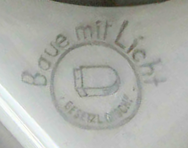 ATRAX Leuchtenglas mit Aufdruck 