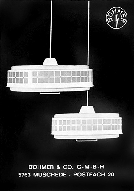 B&ouml;hmer Leuchten Anzeige von 1966 