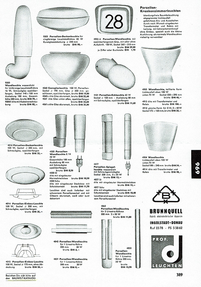 Rekord-Pendel, Metallteile in Nickel blank oder matt