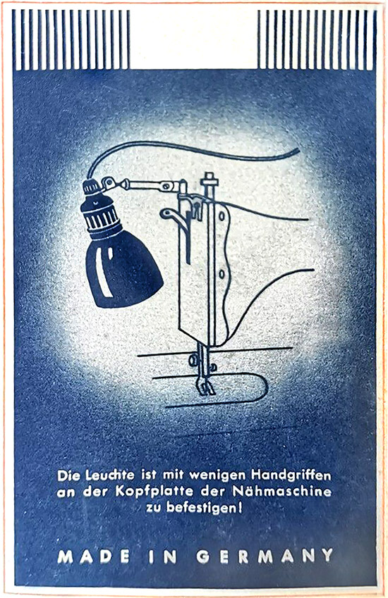 EFKA - Frankl & Kirchner Anzeige f&uuml;r Arbeitspaltz- und Maschinenleuchten, 1955. 
