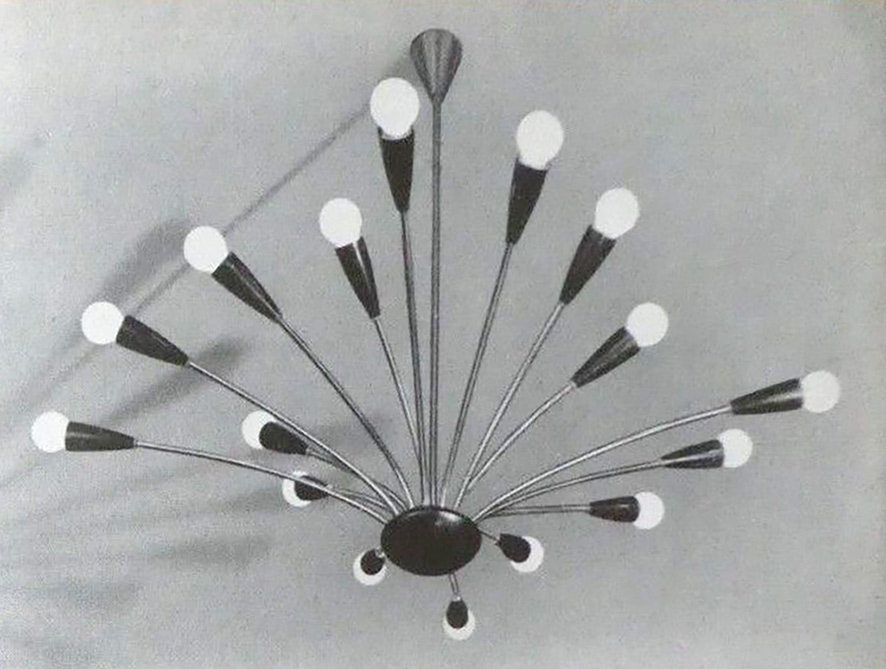 Hesse Leuchten Modell &bdquo;Moulin&ldquo; von 1956. 