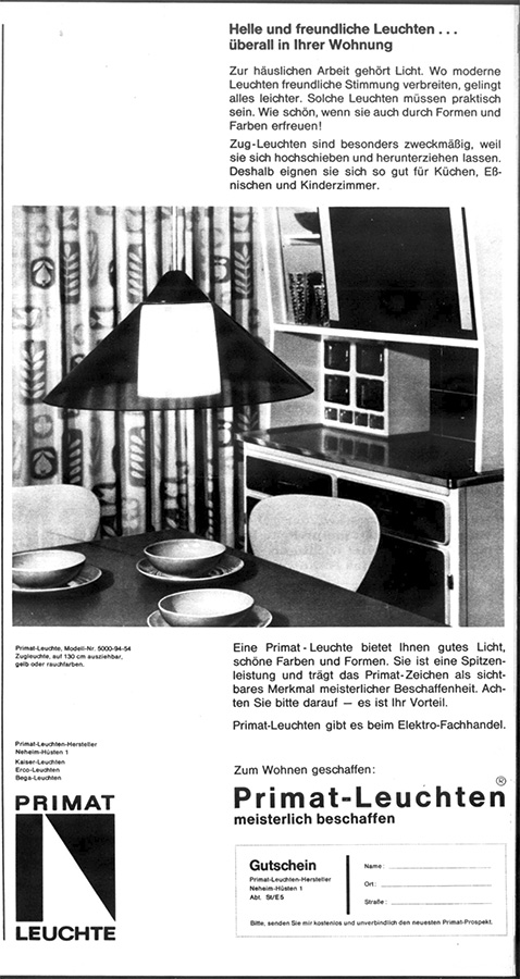Primat Anzeige mit Zugleuchte Nr. 5000-94-54
Erscheinungstermin 1961. 