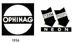 Ophinag
Osram-Philips Neon AG, Logo, Marke, 1936